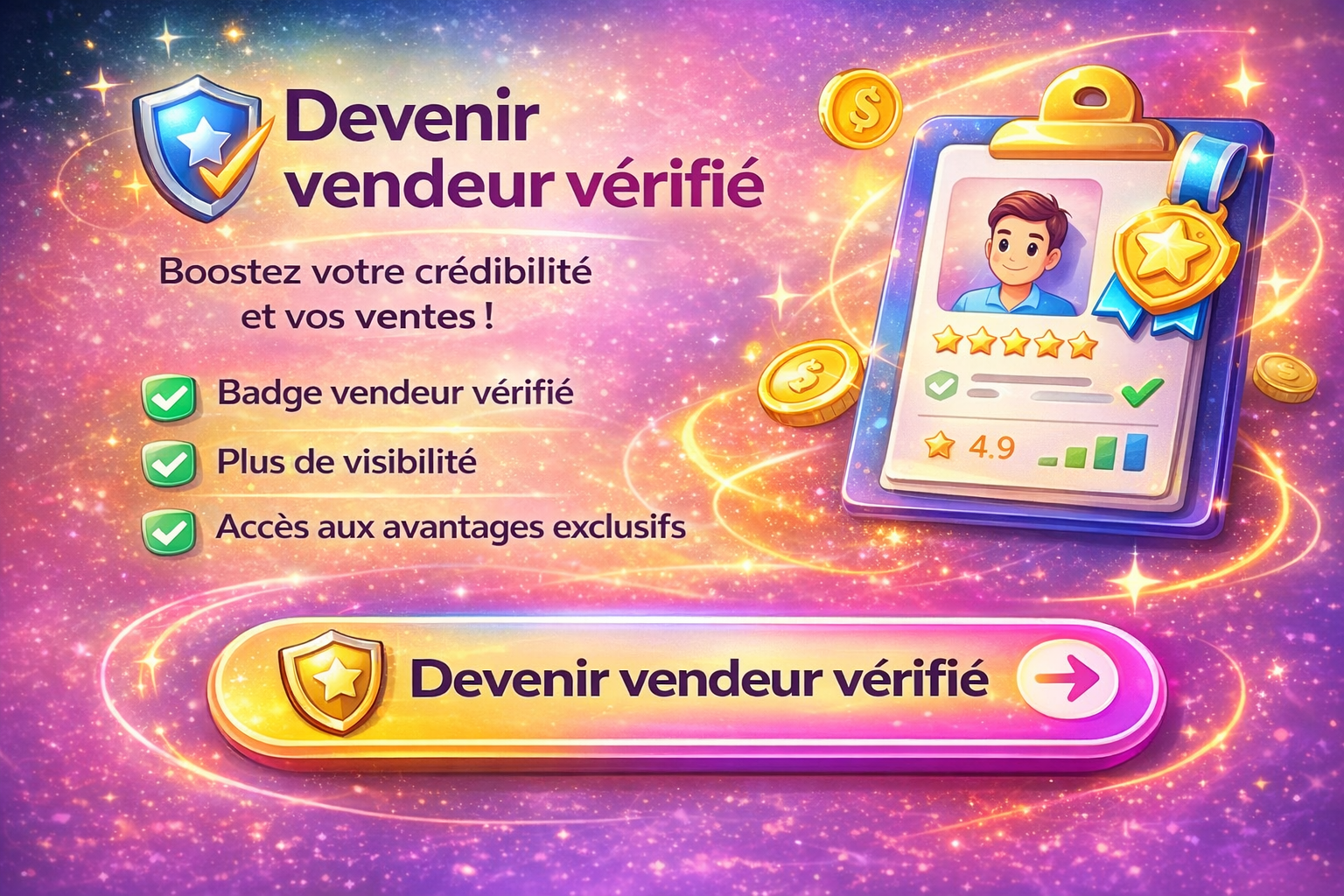 Devenir vendeur vérifié